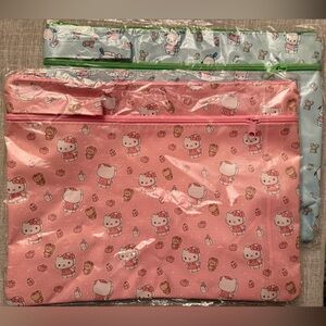 Sanrio Travel Organizer Pouch Set | Hello Kitty & Pochacco | Pink & Blue| NIP